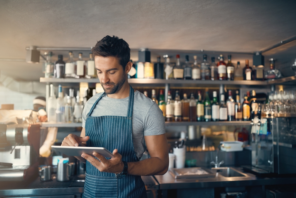 Man in restaurant business